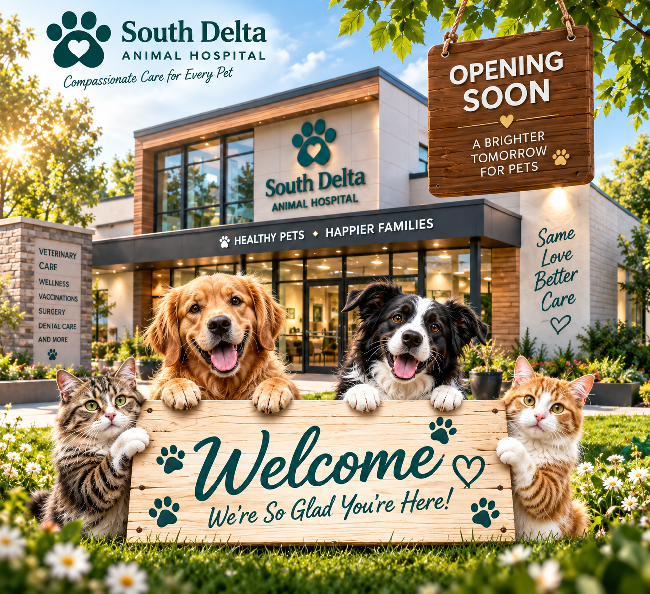 Compassionate Veterinary Care South Delta Animal Hospital Opening Soon